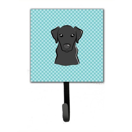 Jensendistributionservices Checkerboard Blue Black Labrador Leash & Key Holder MI1725057